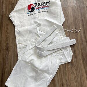 Taekwondo Sport Karate Classic White Adult Sport Uniform Size 5/190